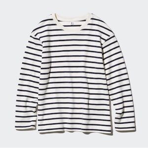 UNIQLO Stripped Cotton Long Sleeve Top